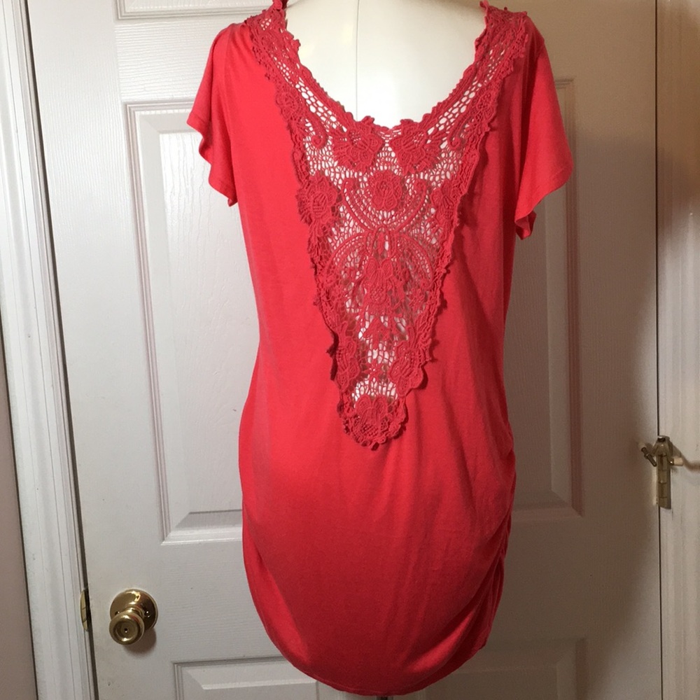 EUC JR BRIGHT FUCHSIA BODYCON OPEN CROCHET BACK - Picture 1 of 4